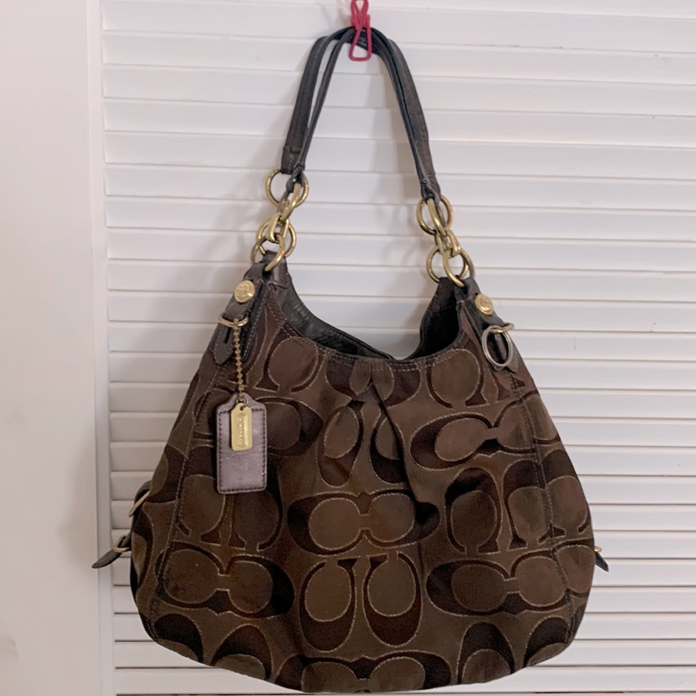 Coach Medium Brown Hobo Bag Purse